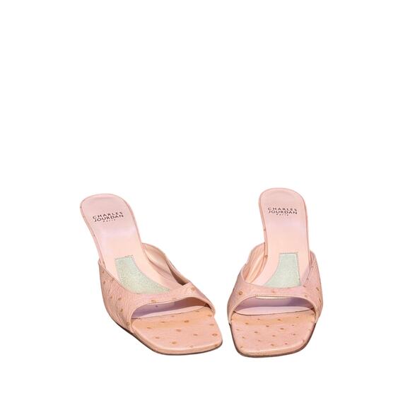 Vintage Charles jourdan leather mules size 7.5B - Picture 1 of 9